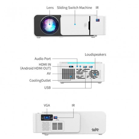 T5 WiFi HD Multimedia Projector with LED source