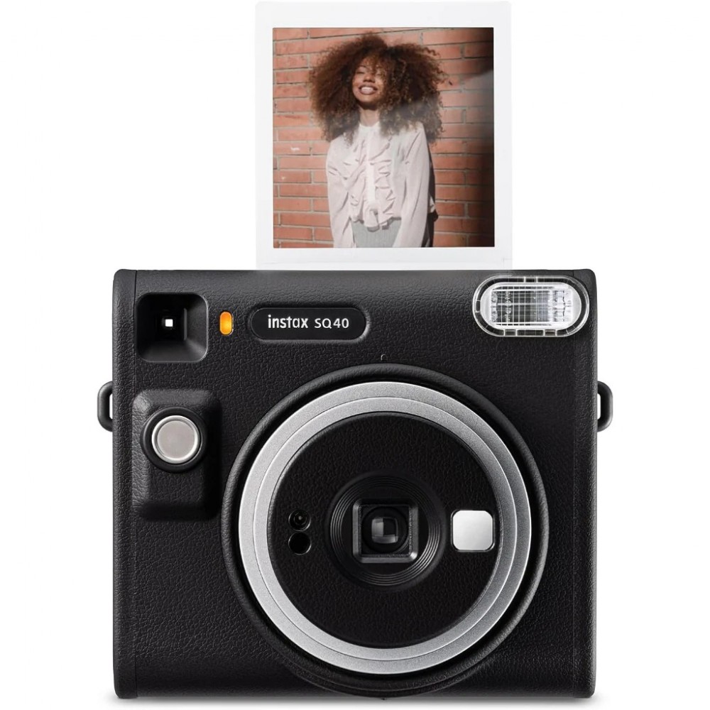 Fujifilm Instax Square SQ40 Black Instant Camera | Vintage & Classic Design Camera