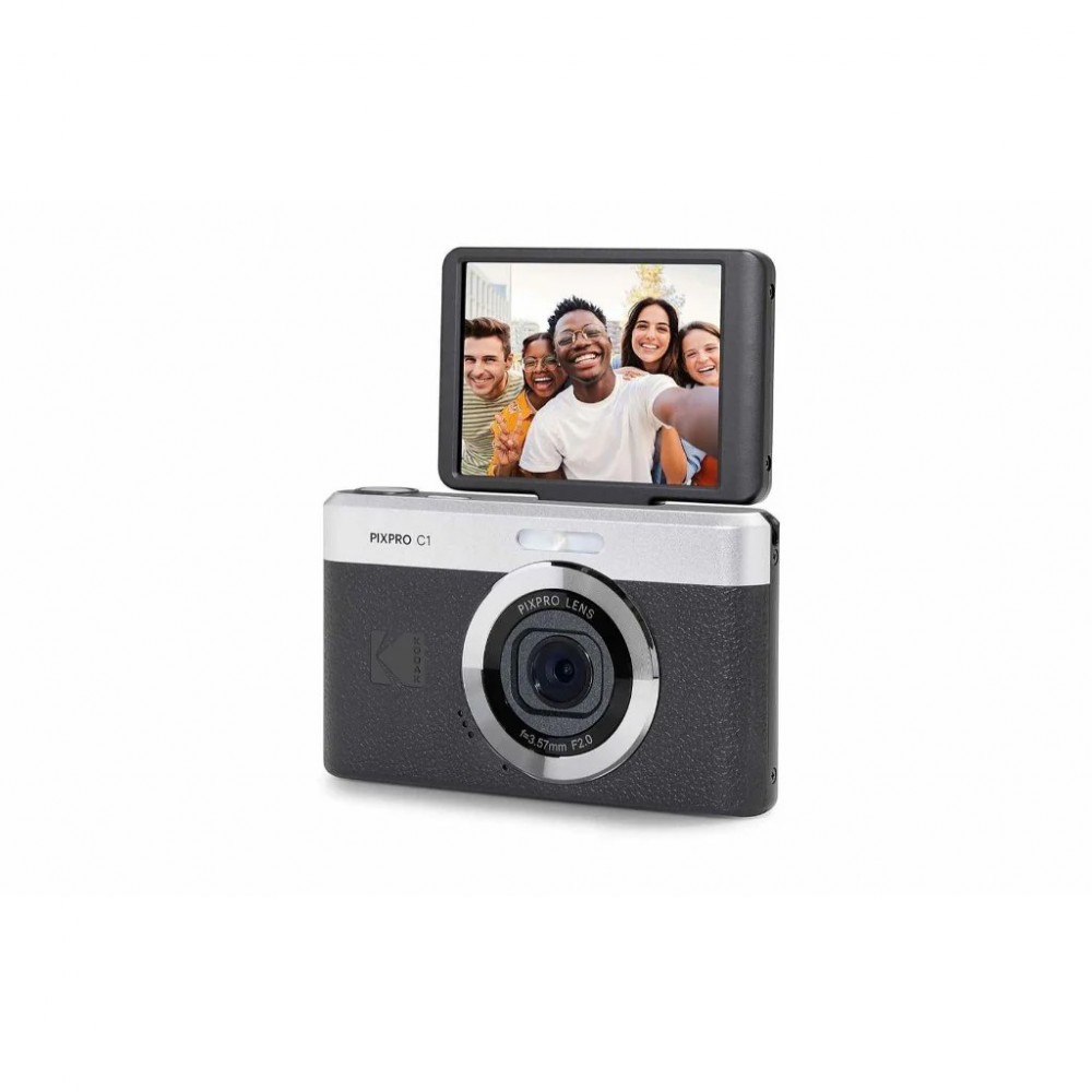 Kodak Pixpro C1 DIgital Camera [13MP CMOS Sensor | 26mm, F2.0 Fixed Focus Lens | 1080p Full HD Video | Li-ion Battery]
