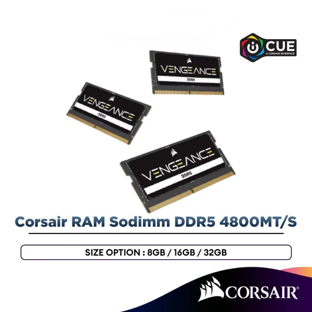 Corsair Vengeance DDR5 Sodimm 4800MT/S CL40 RAM (8GB / 16GB / 32GB)
