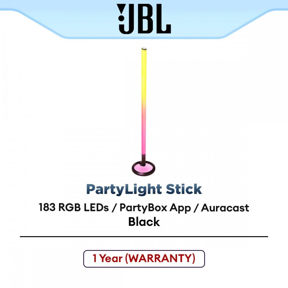 JBL PartyLight Stick Bluetooth Party Light Stick | 360 Custom Light Effects | IPX4 Splashrpoof | App Support