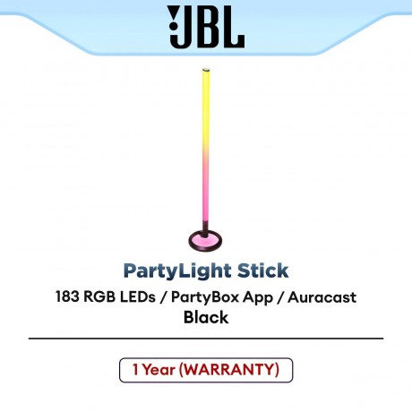 JBL PartyLight Stick Bluetooth Party Light Stick | 360 Custom Light Effects | IPX4 Splashrpoof | App Support