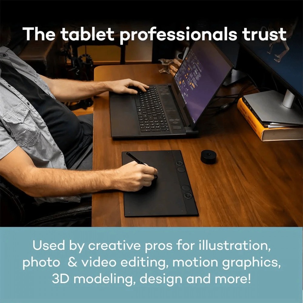 Wacom Intuos Pro (2025) Bluetooth Creative Pen Tablet | Student & Designer Drawing Tablet (Small/Medium)