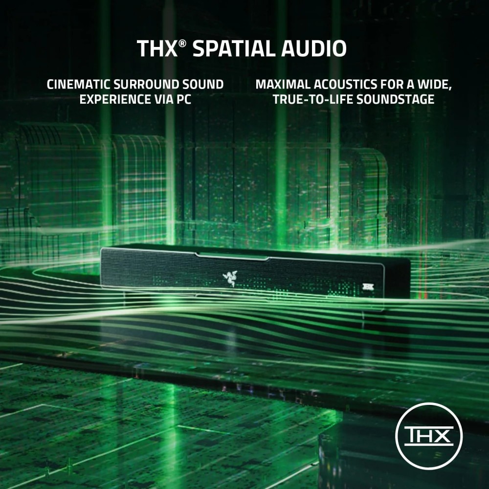 Razer Leviathan V2 PC Gaming Soundbar with Subwoofer | THX® Spatial Audio | Multi-driver PC Soundbar | Razer Chroma™ RGB