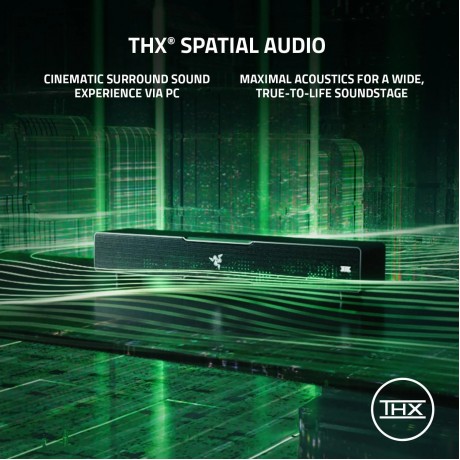 Razer Leviathan V2 PC Gaming Soundbar with Subwoofer | THX® Spatial Audio | Multi-driver PC Soundbar | Razer Chroma™ RGB