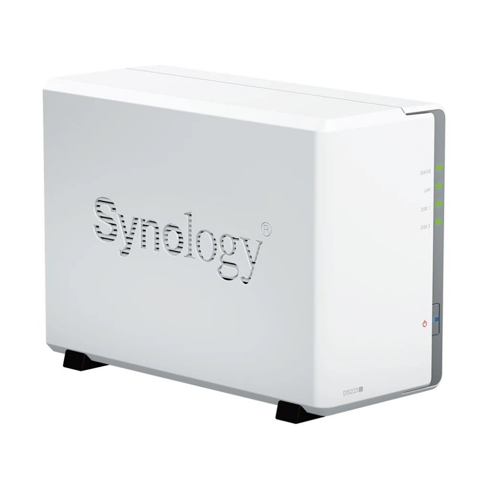 Synology DS223j NAS DiskStation 2-Bays NAS with Quad Core CPU, 1GB Memory