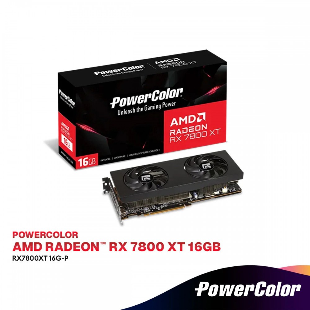PowerColor AMD Radeon RX 7800 XT 16GB GDDR6 Graphics Card | RX7800XT 16G-P