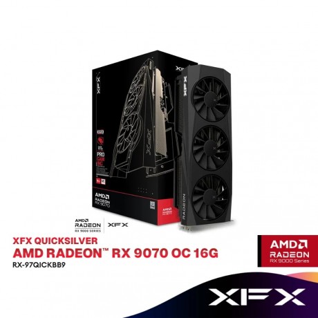 XFX Quicksilver AMD Radeon RX 9070 OC 16GB GDDR6 Graphics Card | RX-97QICKBB9